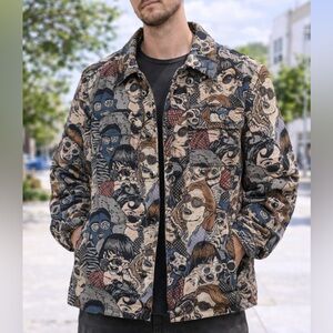 Graphic Patterned Jacket Unisex